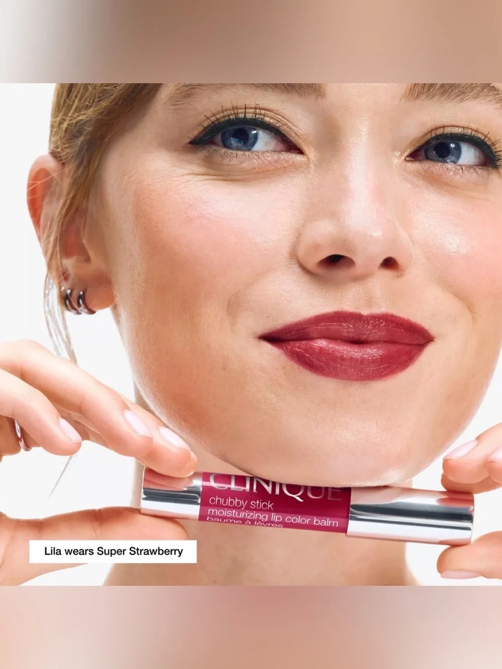 Clinique Chubby Stick Moisturizing Lip Color Balm — Super Strawberry (Deep Pink)